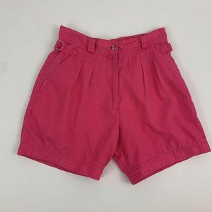 Vintage 90s JVC Women's 12 Shorts Pleat Front Side Buckle High Waist Mom